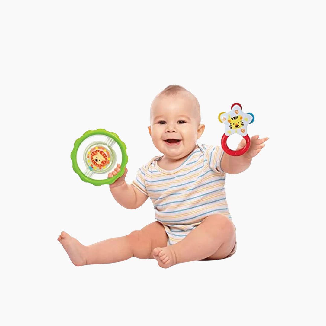 Winfun Rattle Music Set- Keyboard with light-up keyboard and tambourine