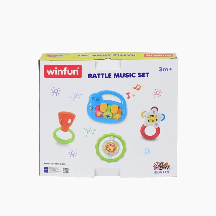 Winfun Rattle Music Set- Keyboard with light-up keyboard and tambourine