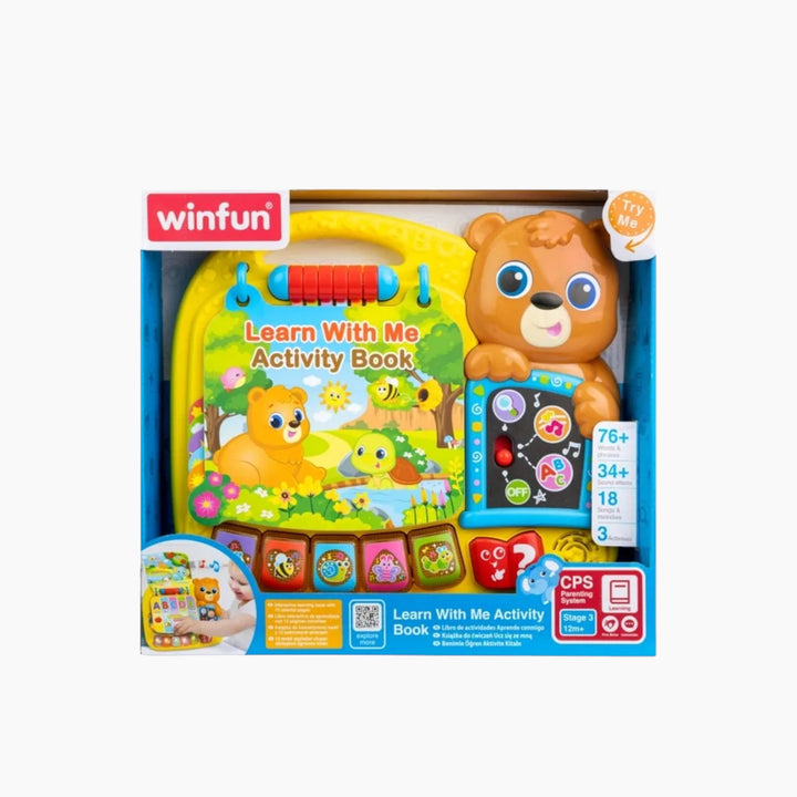 Winfun Learn with Me Activity Book with 5 light-up buttons