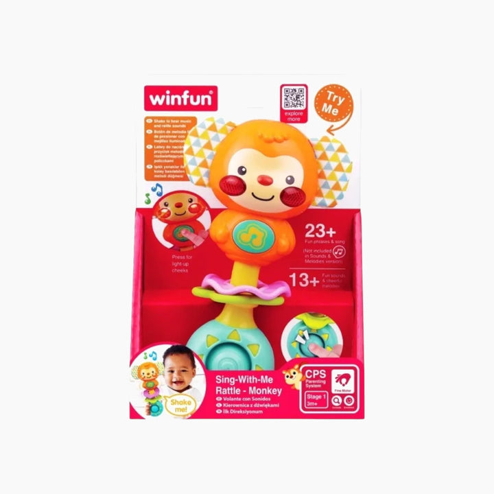 Winfun Sing with Me Rattle Monkey