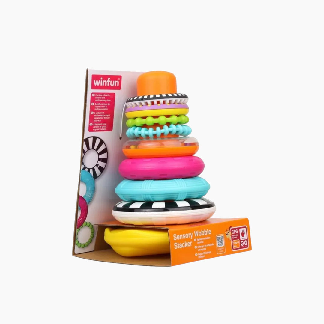 Winfun Sensory Wobble Stacker with roly-poly base