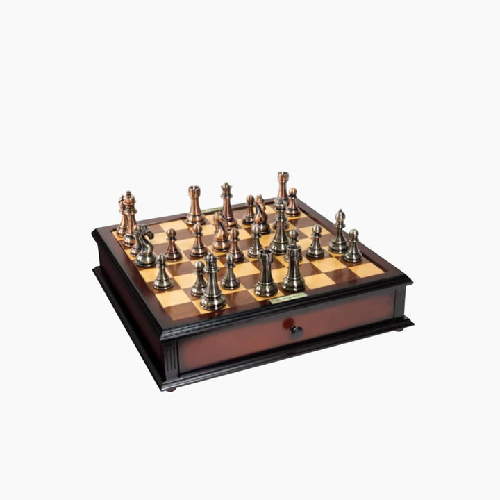 Ambassador Kasparov Grandmaster Silver &amp; Bronze Chess Set