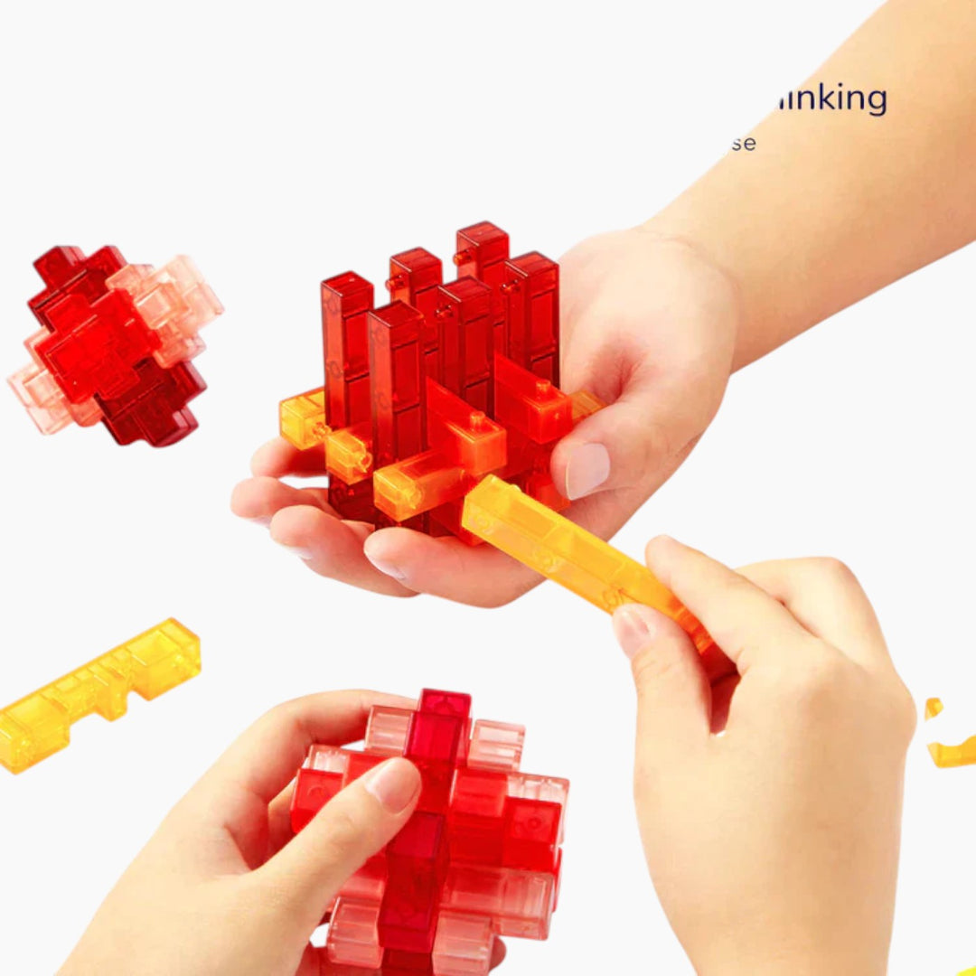 Mideer Neon Space Kongming Lock Pillar 18 Mechanical Puzzle