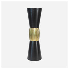 Black Gold Vase, large size, elegant porcelain construction