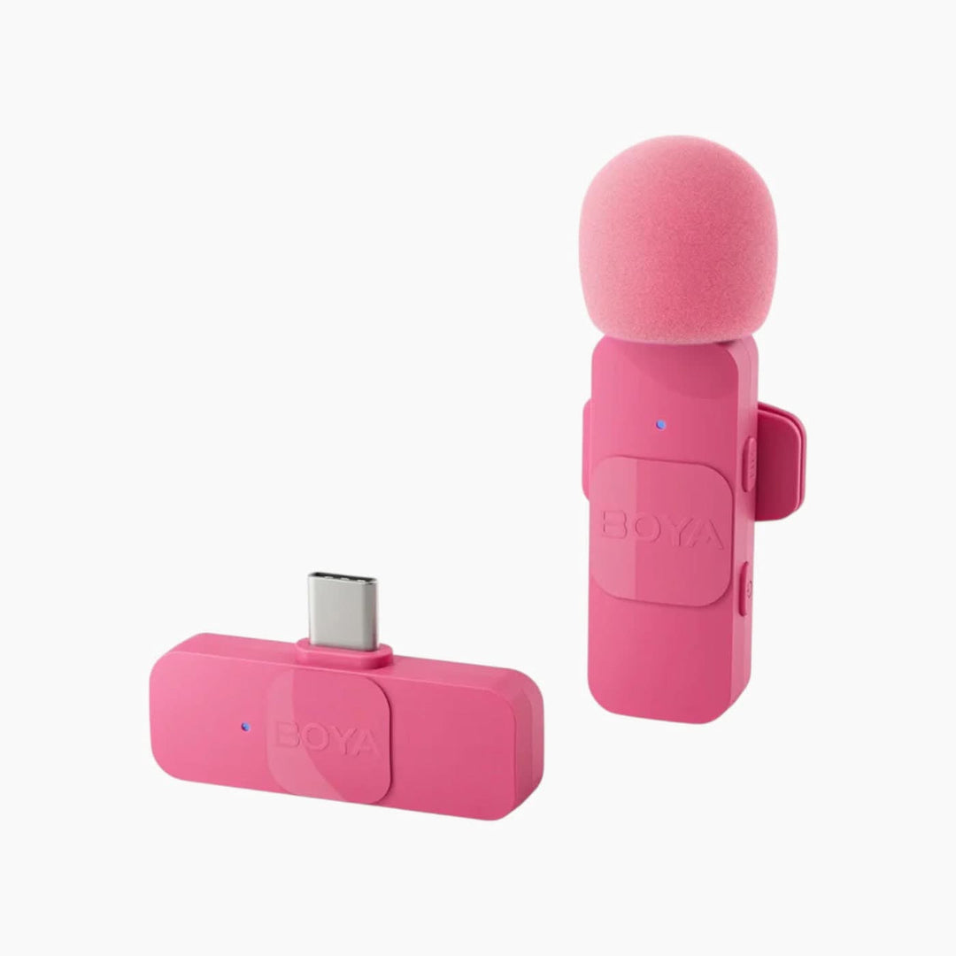 Boya V10 Type C wireless microphone in pink