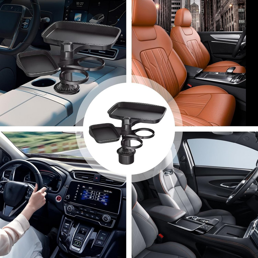 4 in 1 Food Car Mount Food Tray 360 Rotating