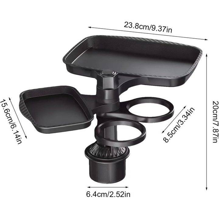 4 in 1 Food Car Mount Food Tray 360 Rotating
