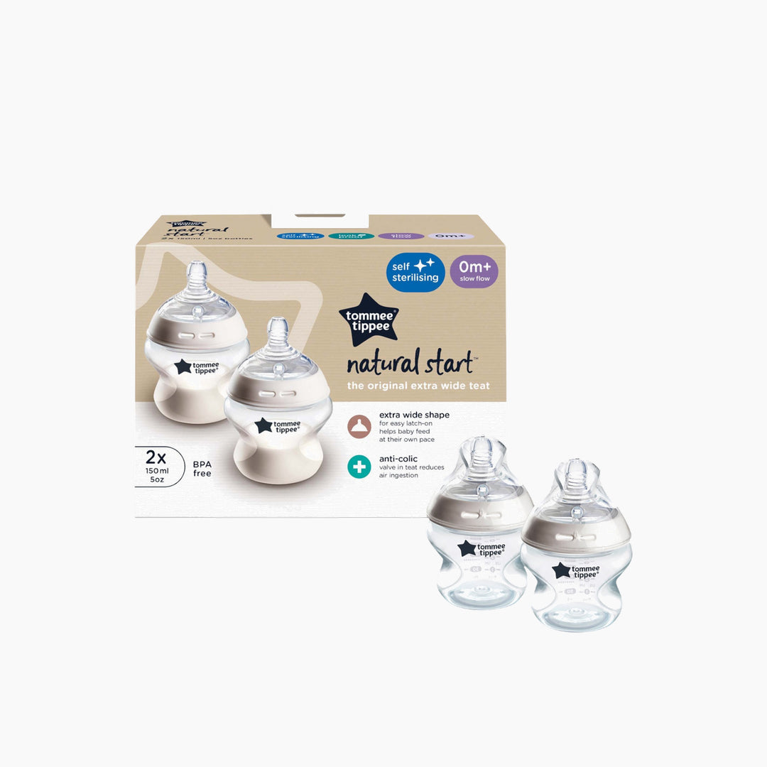 Closer to Nature 150ml baby bottles, pack of two, neutral color