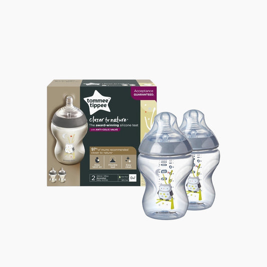 Closer to Nature Glass Baby Bottle - 250ml