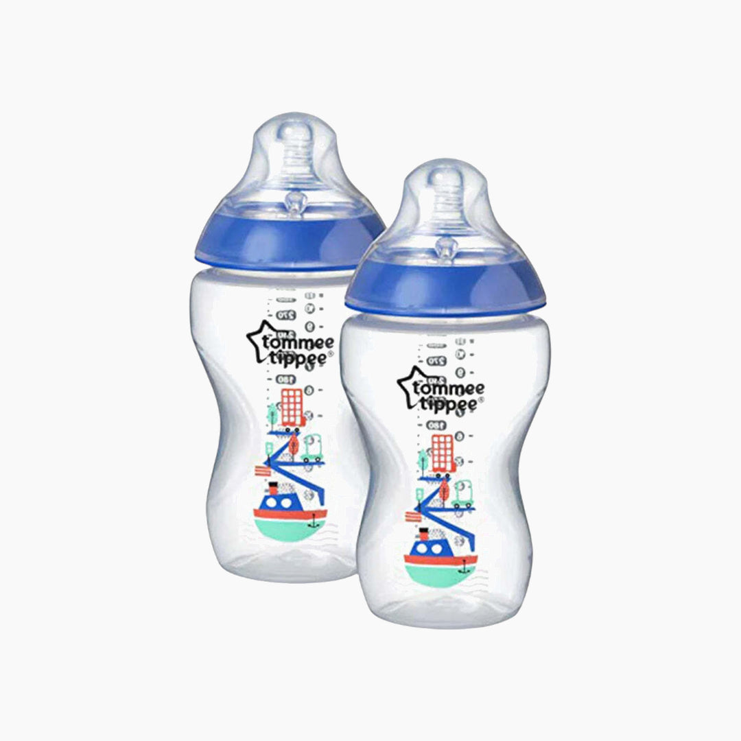 Decorated Boy Bottles 340ml pack of two