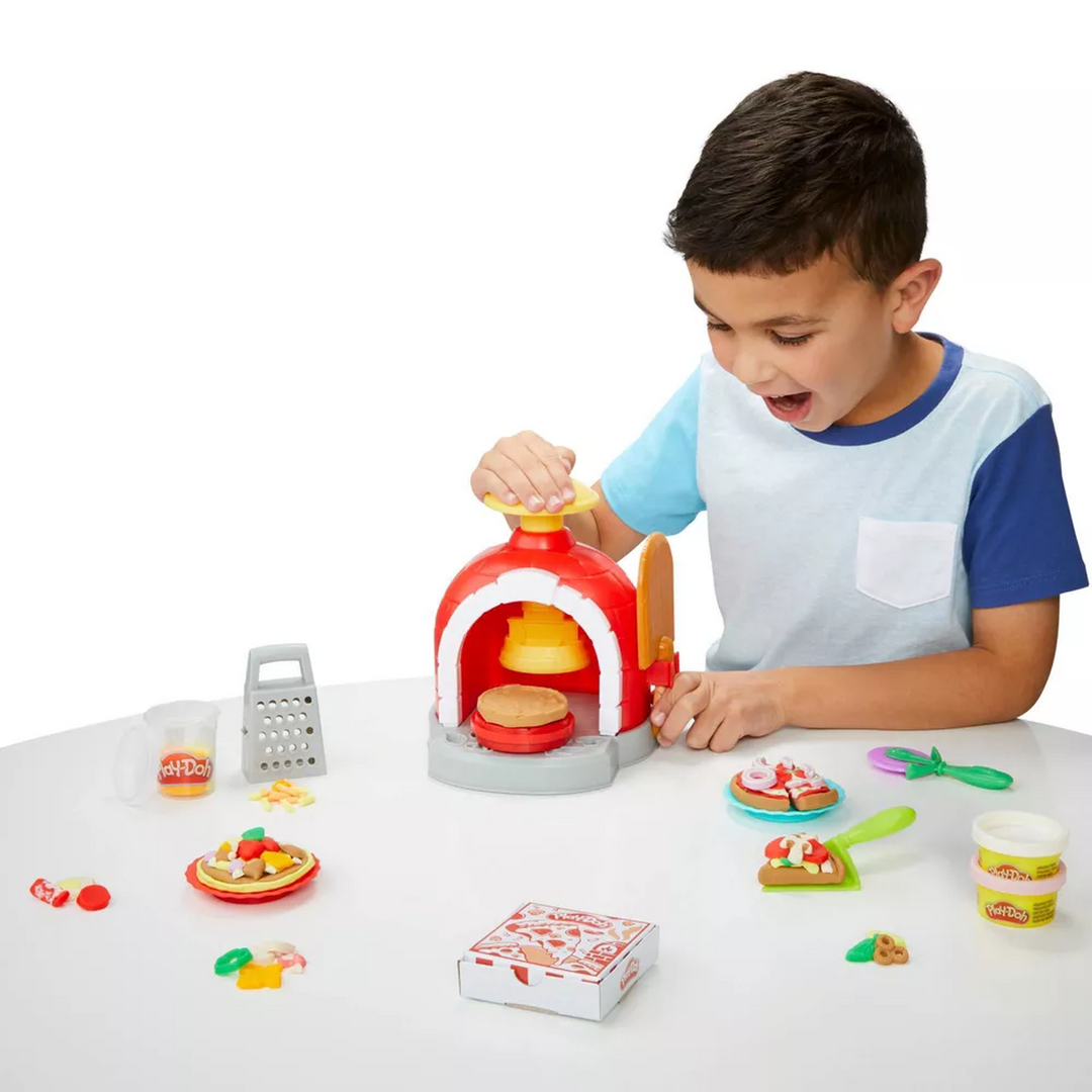 Hasbro Play-Doh Pizza Oven Playset with 8 accessories and over 25 pretend toppings