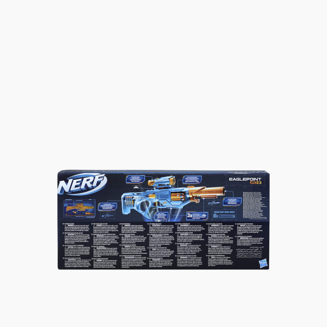 Hasbro Nerf Elite 2.0 Eaglepoint Rd-8 Blaster with detachable scope and barrel