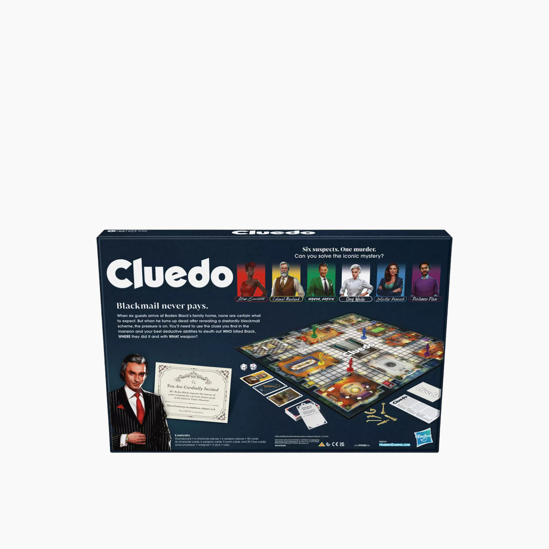 Hasbro Clue-Cluedo Classic Refresh board game for murder mystery solving