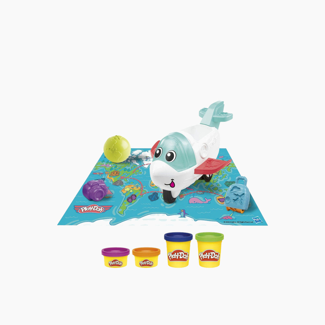 Play-Doh Airplane Explorer set with rolling aeroplane and world map playmat