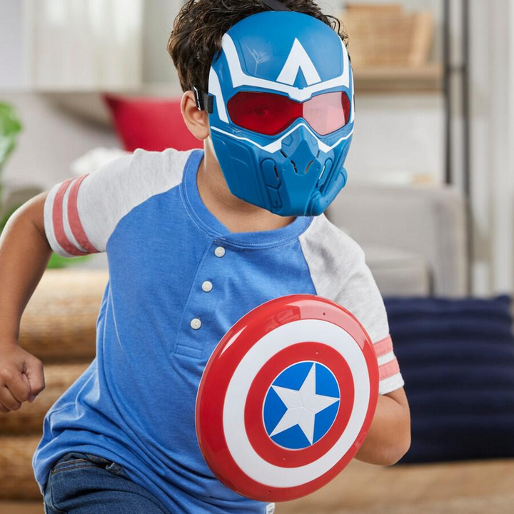 Hasbro Captain America role-play bundle with mask, shield, and gauntlet