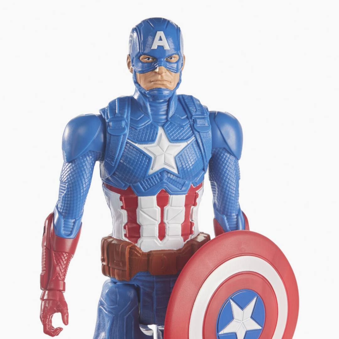 Hasbro Captain America action figure with multiple points of articulation