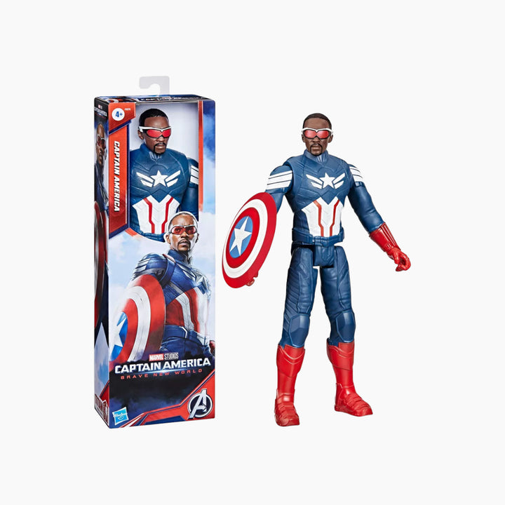 Hasbro Captain America 12-inch Titan Hero Series action figure with shield