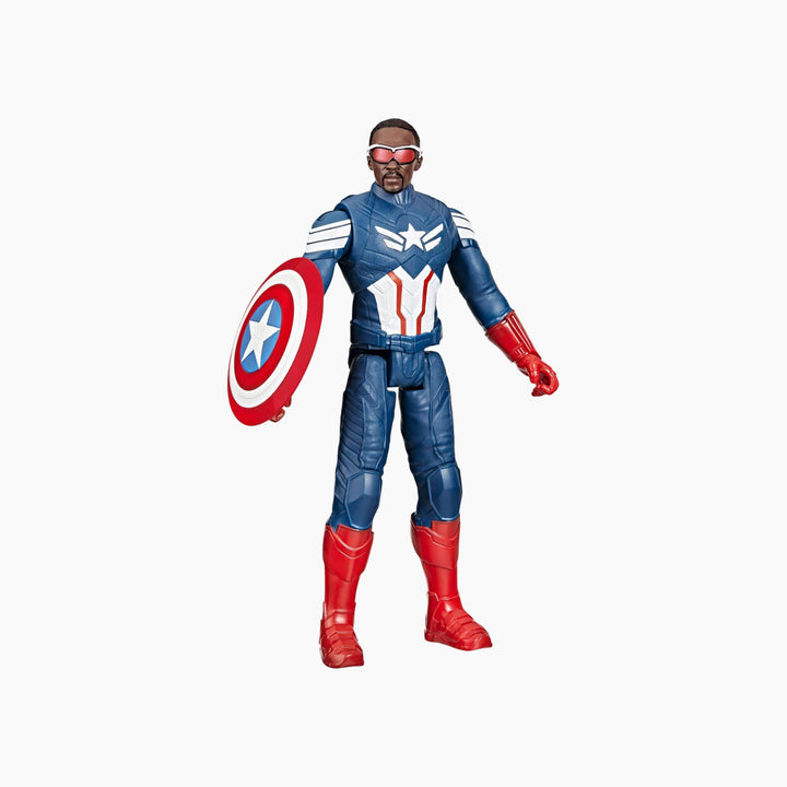 Hasbro Captain America 12-inch Titan Hero Series action figure with shield
