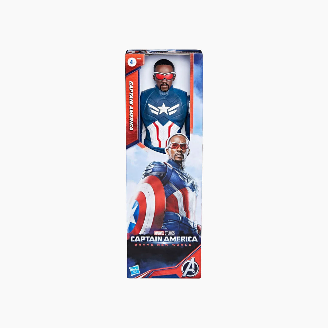 Hasbro Captain America 12-inch Titan Hero Series action figure with shield