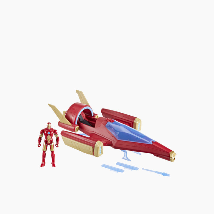 Hasbro Avengers Iron Man action figure and battle jet toy set