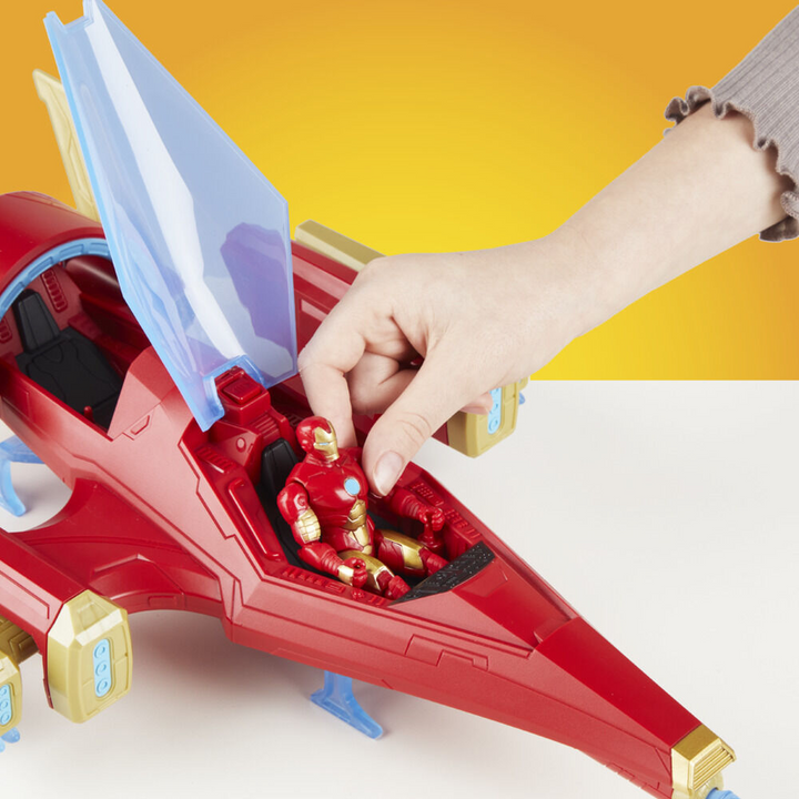 Hasbro Avengers Iron Man action figure and battle jet toy set