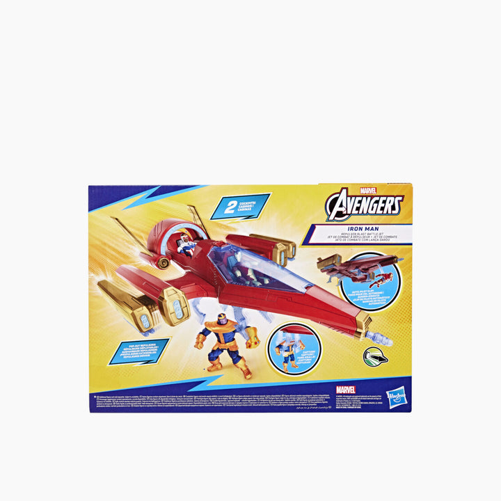 Hasbro Avengers Iron Man action figure and battle jet toy set