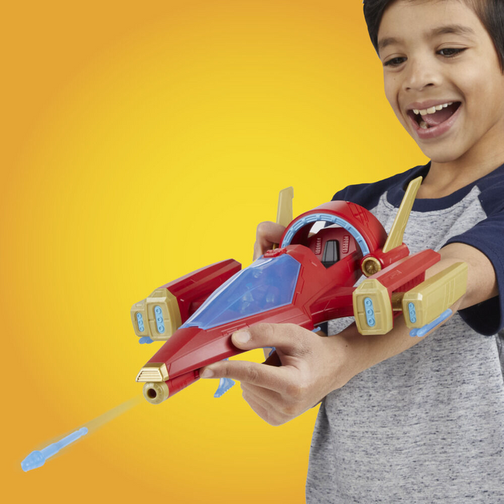 Hasbro Avengers Iron Man action figure and battle jet toy set