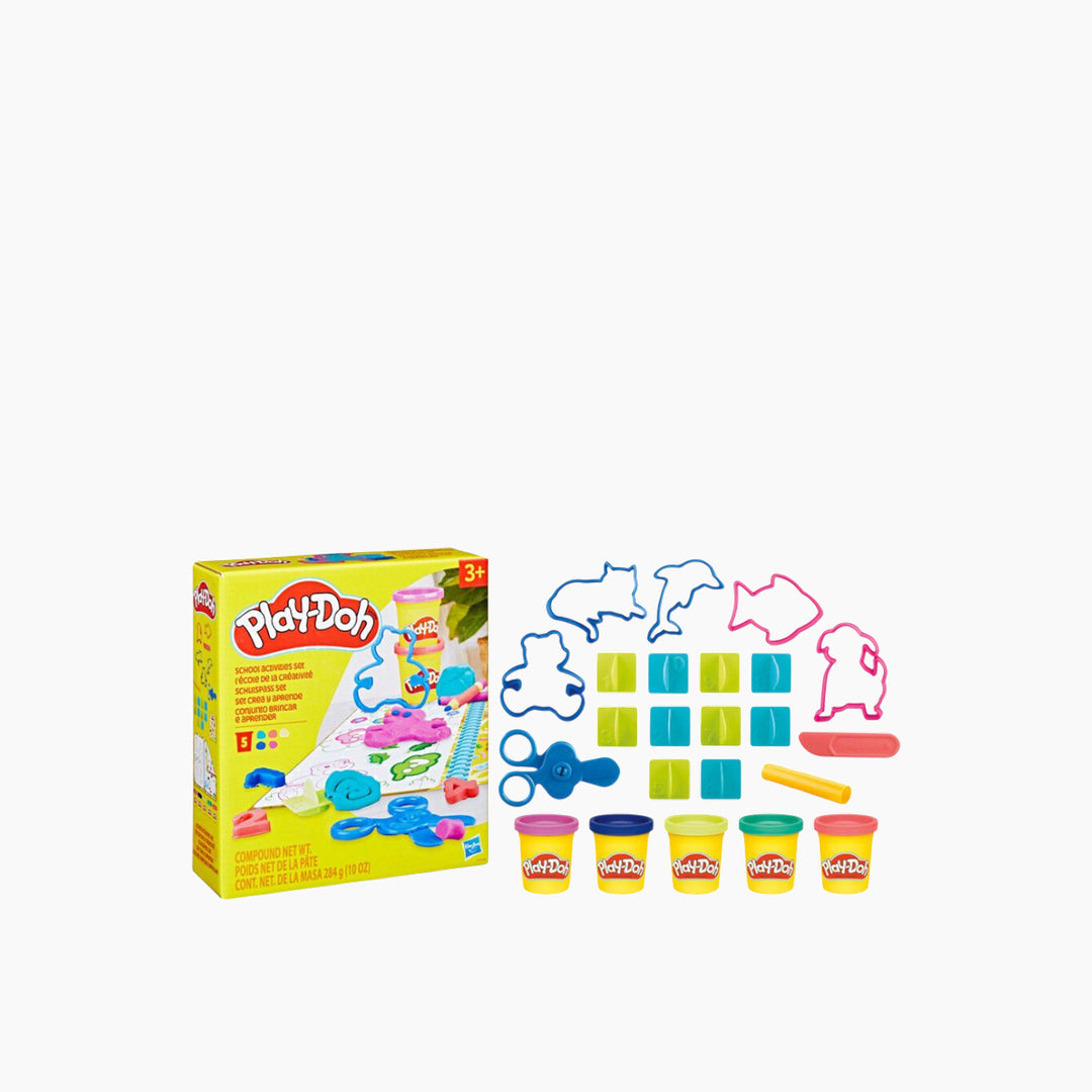 Play-Doh School Activities Playset with number stampers and animal cutters