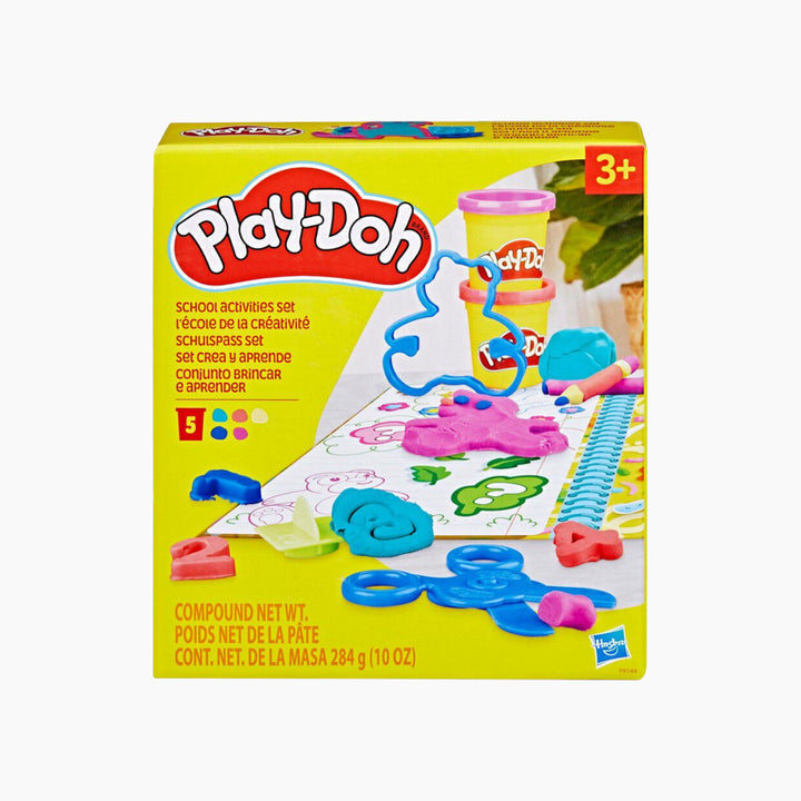 Play-Doh School Activities Playset with number stampers and animal cutters