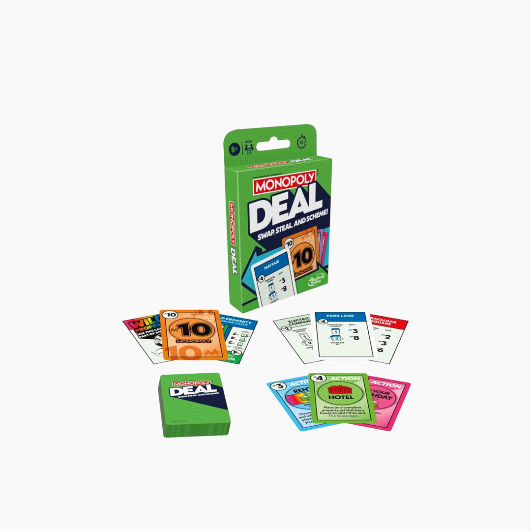 Hasbro Monopoly Deal card game for ages 8 and up