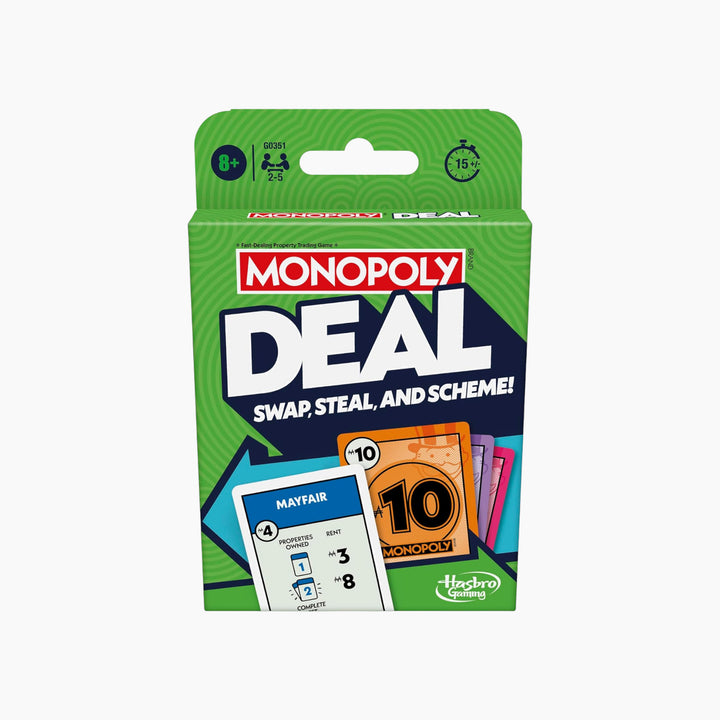 Hasbro Monopoly Deal card game for ages 8 and up