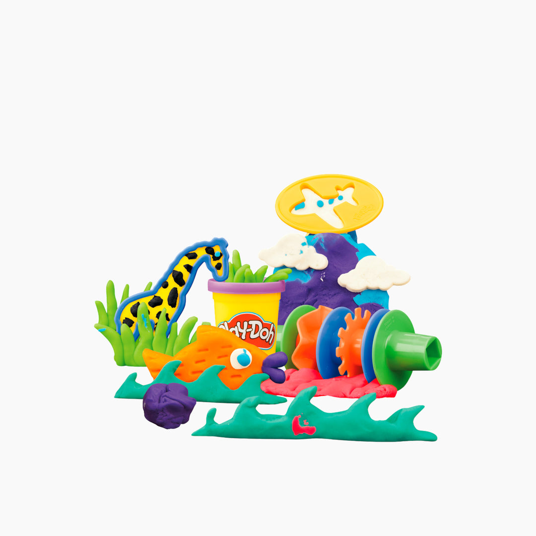 Play-Doh Land Air And Sea Set with 39 accessories and 10 cans of compound