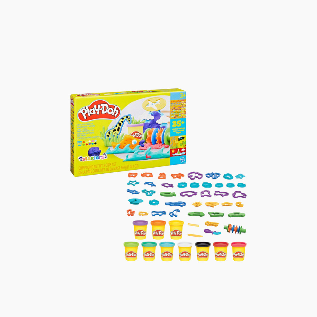 Play-Doh Land Air And Sea Set with 39 accessories and 10 cans of compound