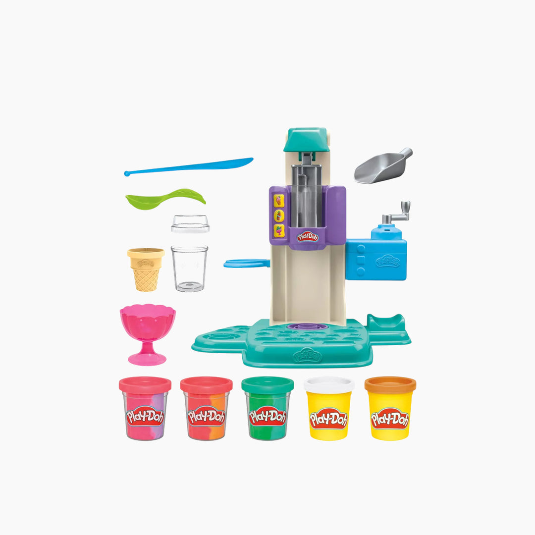 Hasbro Play-Doh Rainbow Swirl Ice Cream Playset for making multicolored pretend ice cream
