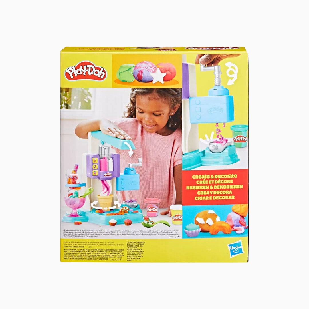 Hasbro Play-Doh Rainbow Swirl Ice Cream Playset for making multicolored pretend ice cream