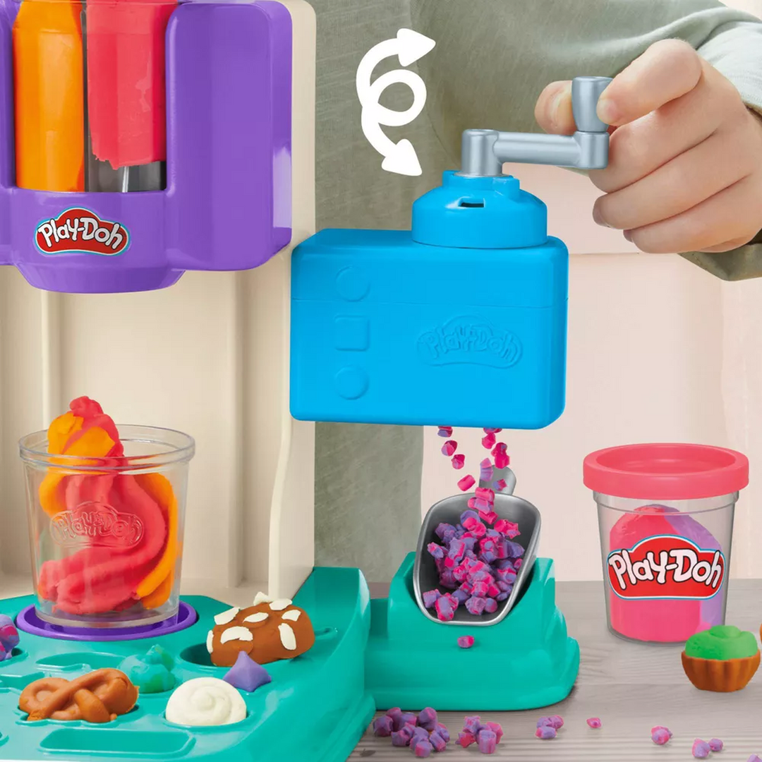 Hasbro Play-Doh Rainbow Swirl Ice Cream Playset for making multicolored pretend ice cream