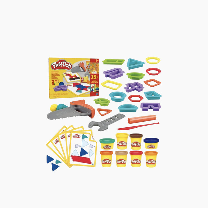 Hasbro Play-Doh Build &amp; Shape Playset with 20 tools and 8 cans