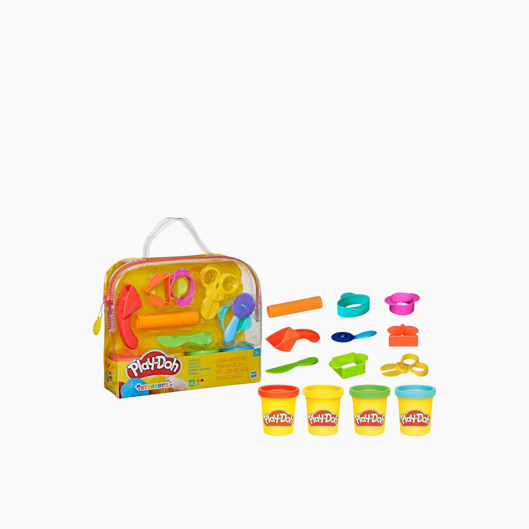 Hasbro Play-Doh Starter Set with 4 cans and 9 tools
