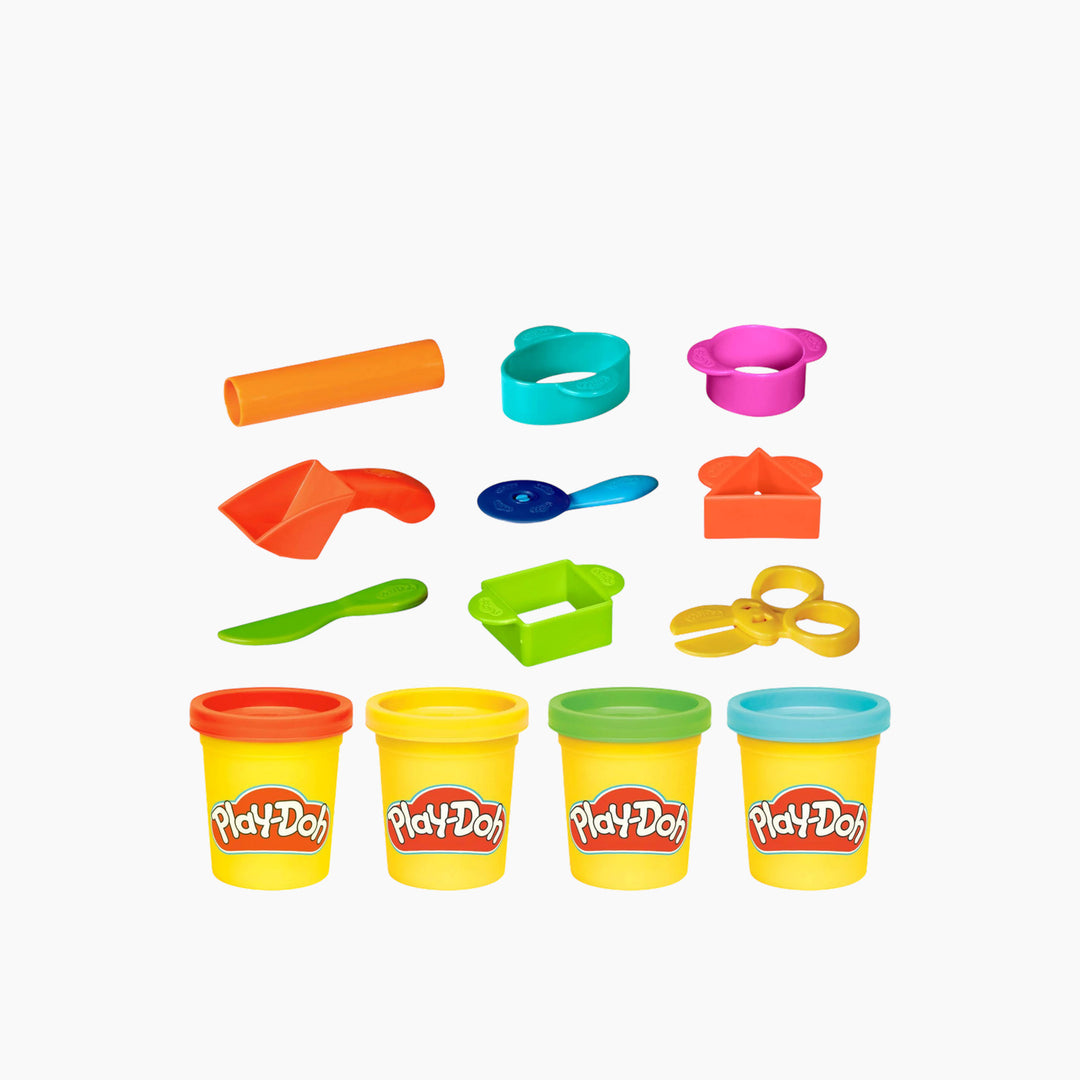 Hasbro Play-Doh Starter Set with 4 cans and 9 tools