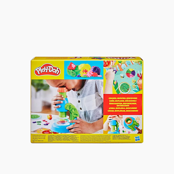 Play-Doh Light &amp; Look Microscope Playset with science tools and 5 colors