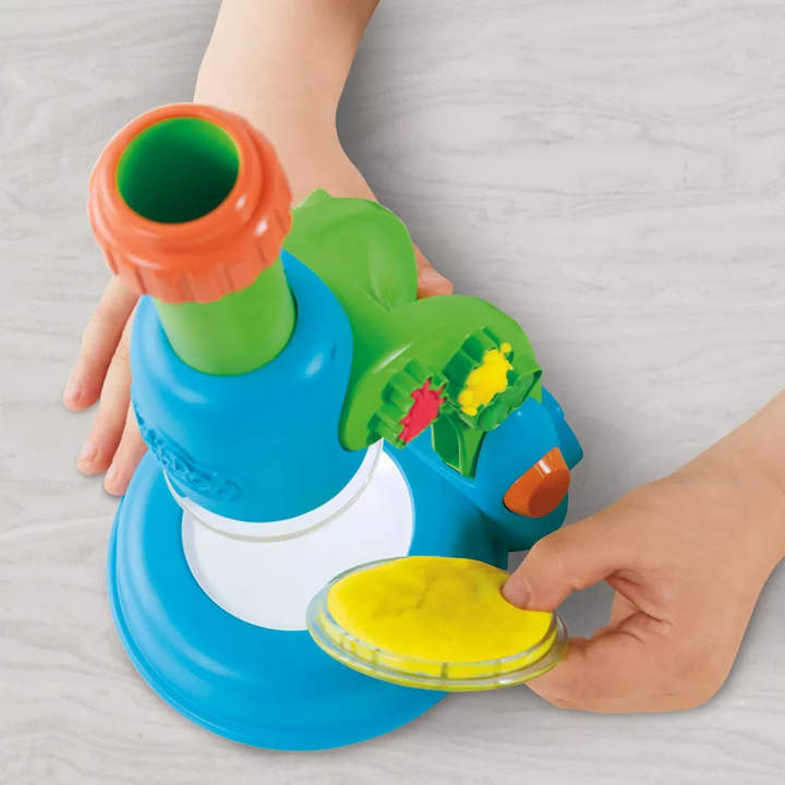 Play-Doh Light &amp; Look Microscope Playset with science tools and 5 colors