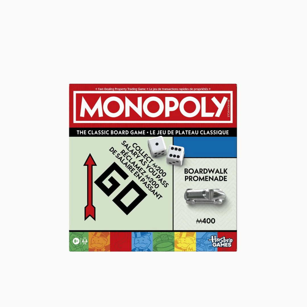Hasbro Monopoly Classic Game with storage tray in French