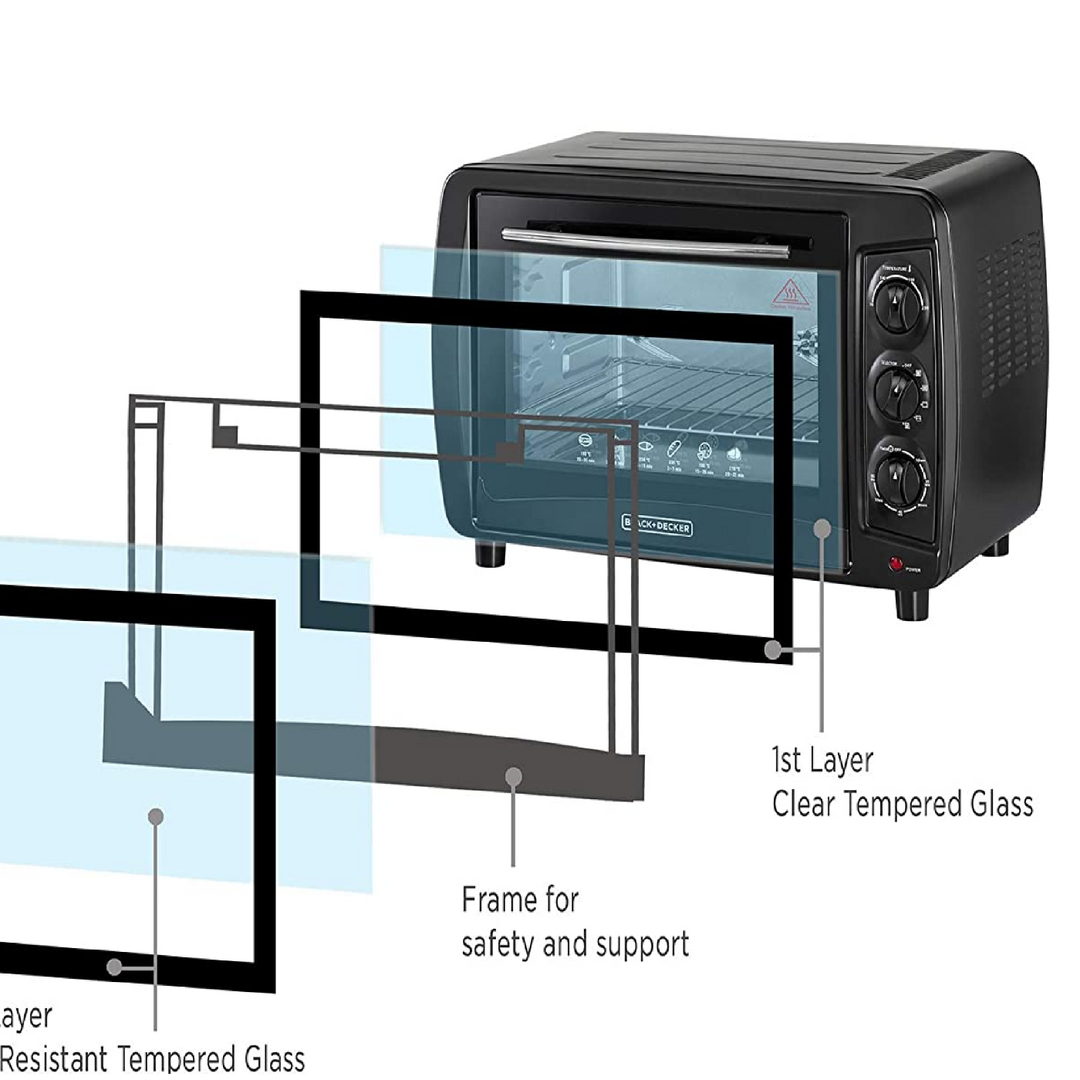 Black &amp; Decker Toaster Oven with Double Glass