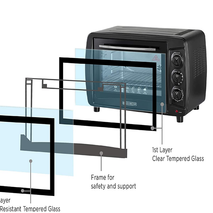 Black &amp; Decker Toaster Oven with Double Glass