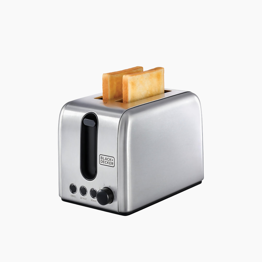 Black &amp; Decker 2 Slice Stainless Steel Toaster