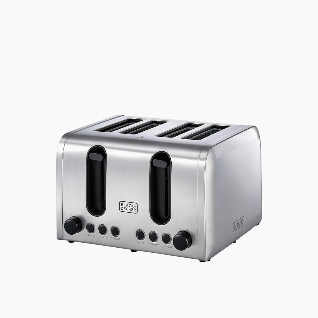Black &amp; Decker 4 Slice Parallel Slot Ss Toaster