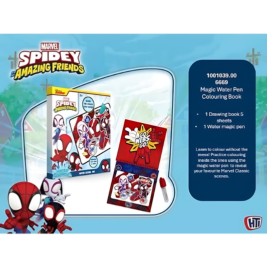 Sambro Spidey and Friends Magic Water Pen Colouring Book