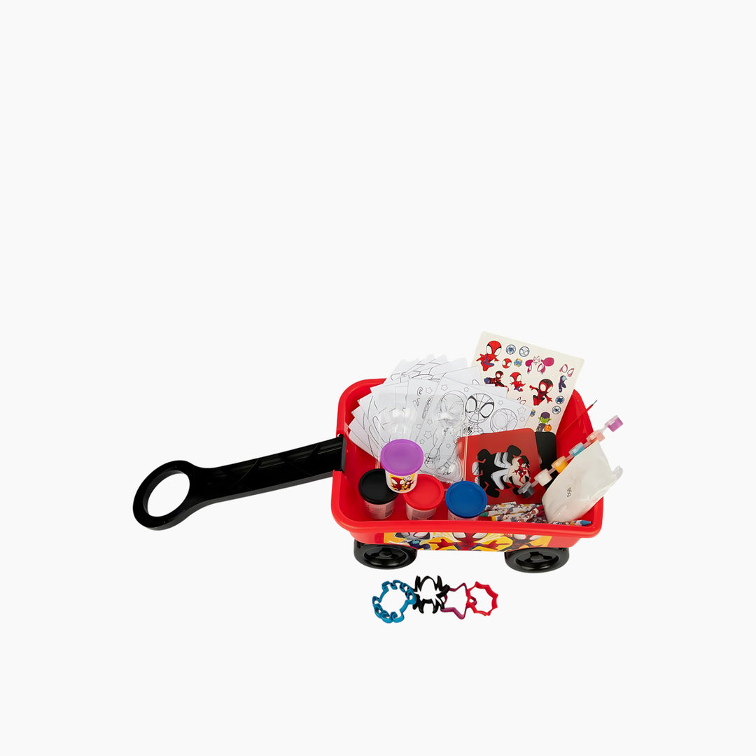 Sambro Spidey Pull Along Activity Trolley with creative tools