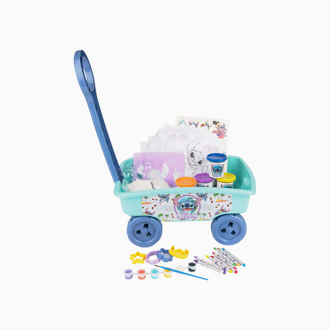 Sambro Stitch Pull Along Activity Trolley with crafting materials
