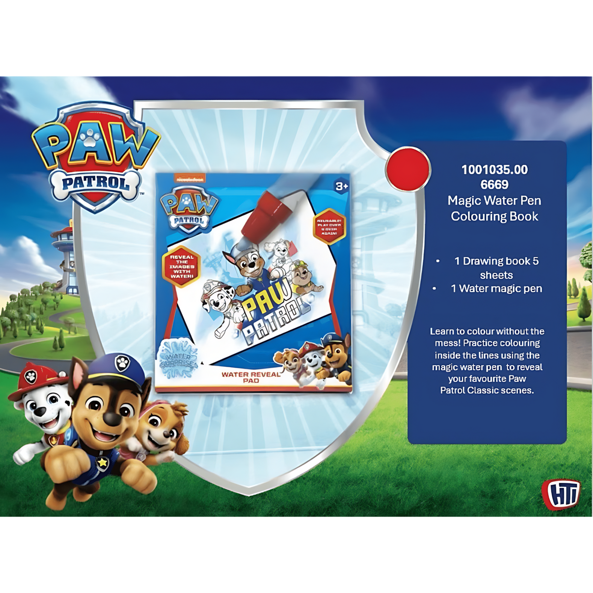 PAW Patrol magic water pen colouring book with reusable pages